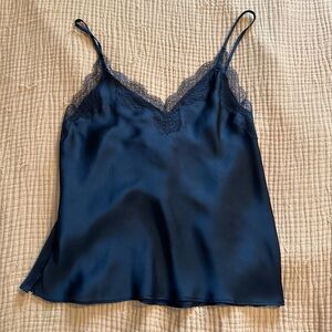 Victoria's Secret Black Satin Lace Camisole XS